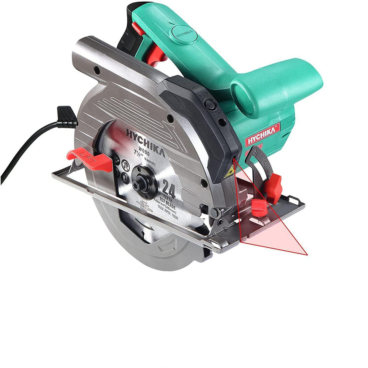 Hychika CS-190C Electric Saw with Speed 4700RPM, Laser Guide, Pure Copper Motor