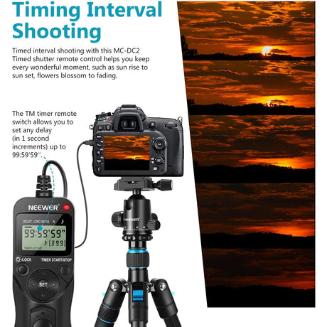 Neewer Digital Timer Remote Shutter Release Trigger (Replacement for MC-DC2)