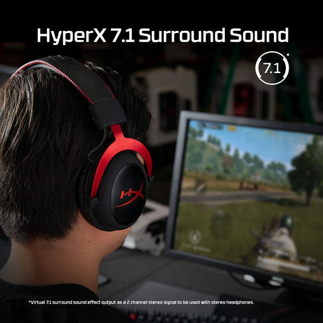HyperX Cloud II 7.1 Virtual Surround Sound Computer Headset with Advanced USB Audio Control Box - Gunmetal Black