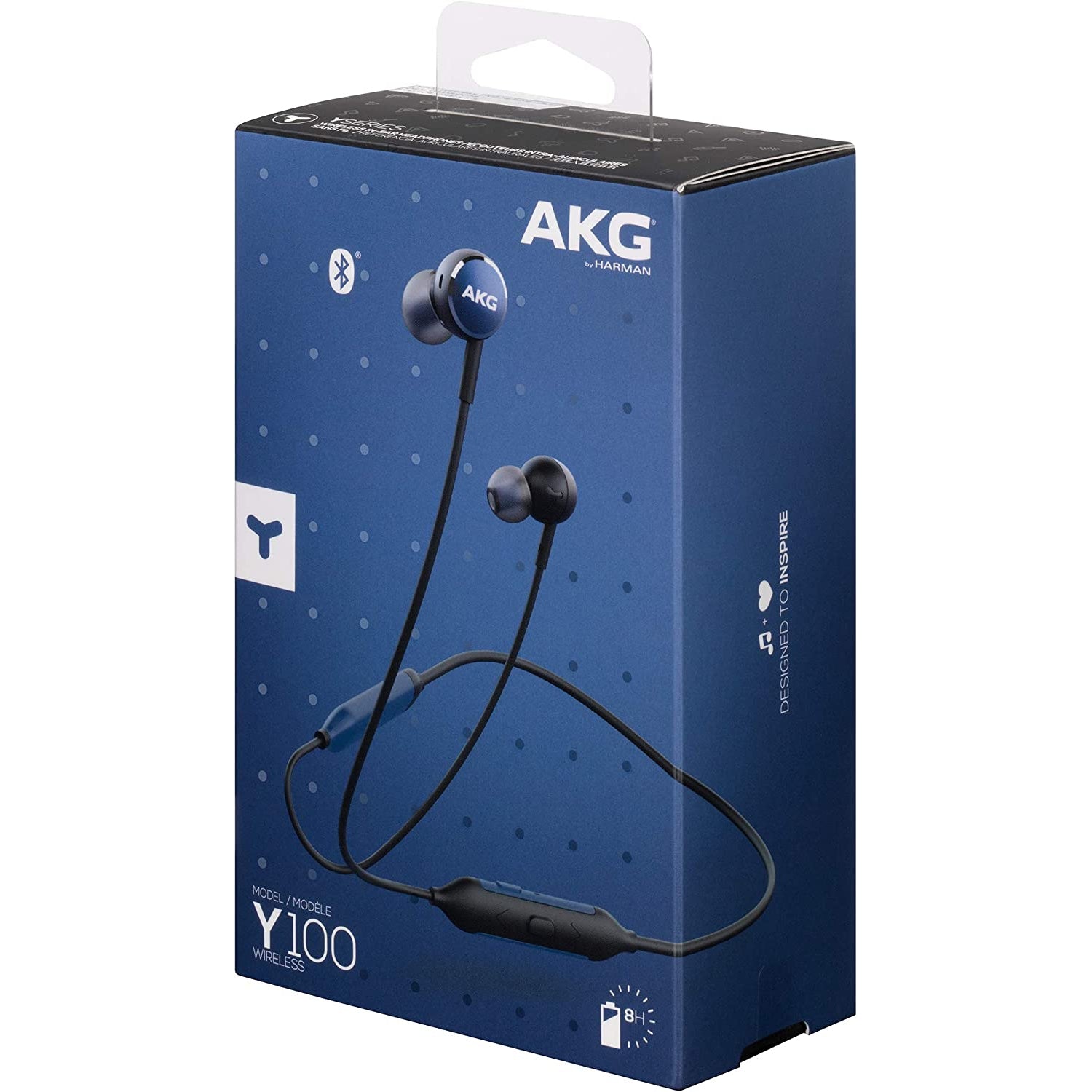 AKG Y100 Wireless In-Ear Headphones - Blue - Refurbished Good