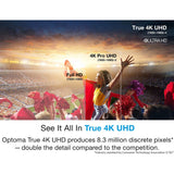 Optoma UHD38 4K Home Cinema Projector - White