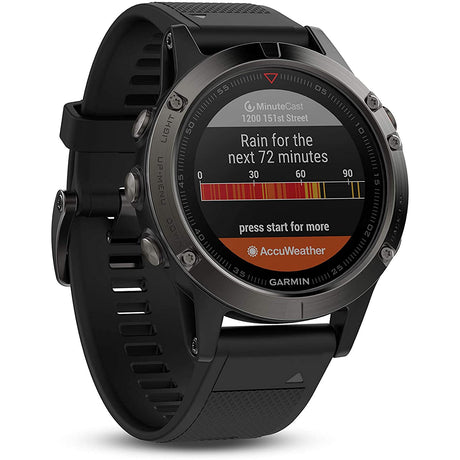 Garmin Fenix 5 Multisport GPS Watch with Outdoor Navigation and Wrist-Based Heart Rate, Slate Grey