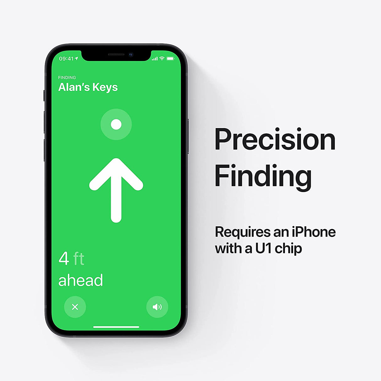 Apple AirTag, Bluetooth Item Finder and Key Finder, Single - White