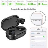DM Life DM-H100 Bluetooth 5.0 True Wireless Stereo Headphones, Black