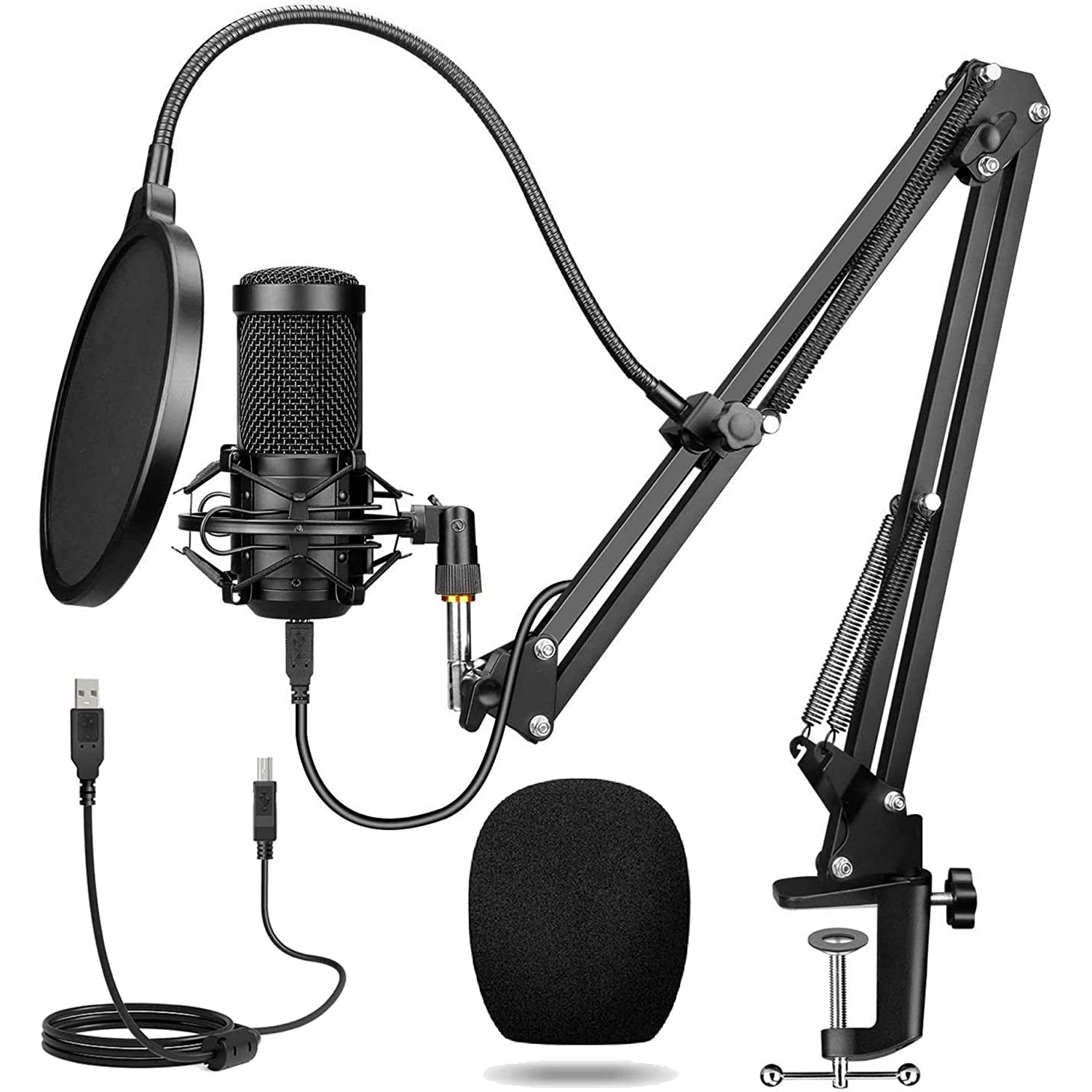 Studio & Condenser Microphone with Internet Karaoke, PC Recording & Instrument Recording