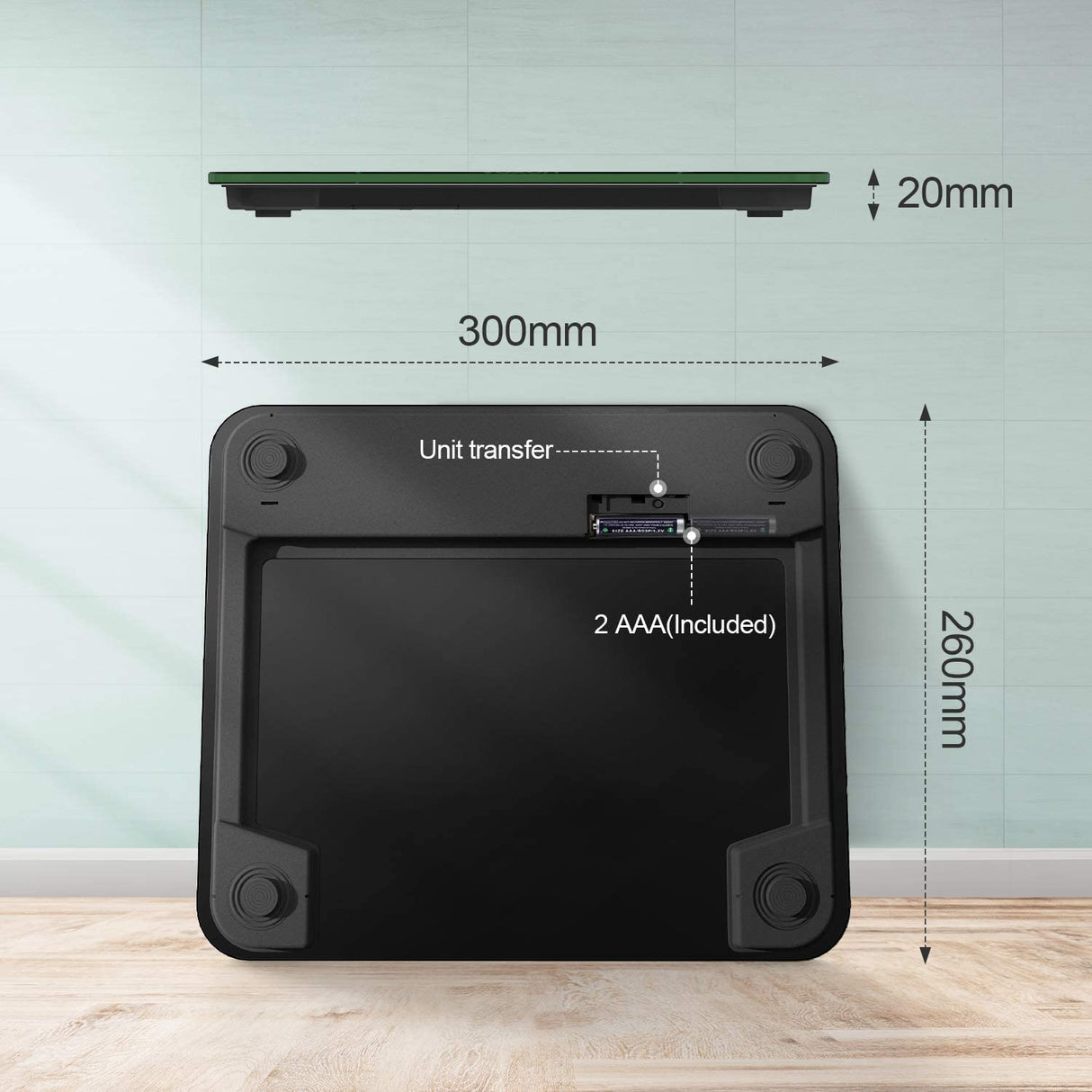 Voxon Digital Body Weighing Bathroom Scale - Black