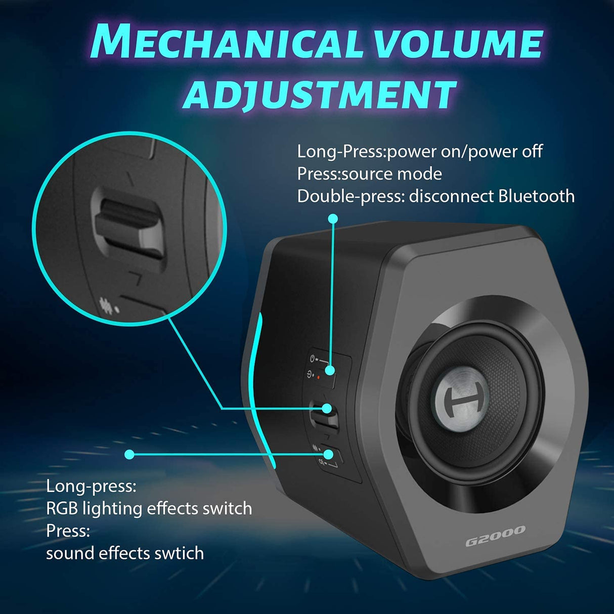 Edifier G2000 PC Computer Speakers - Black