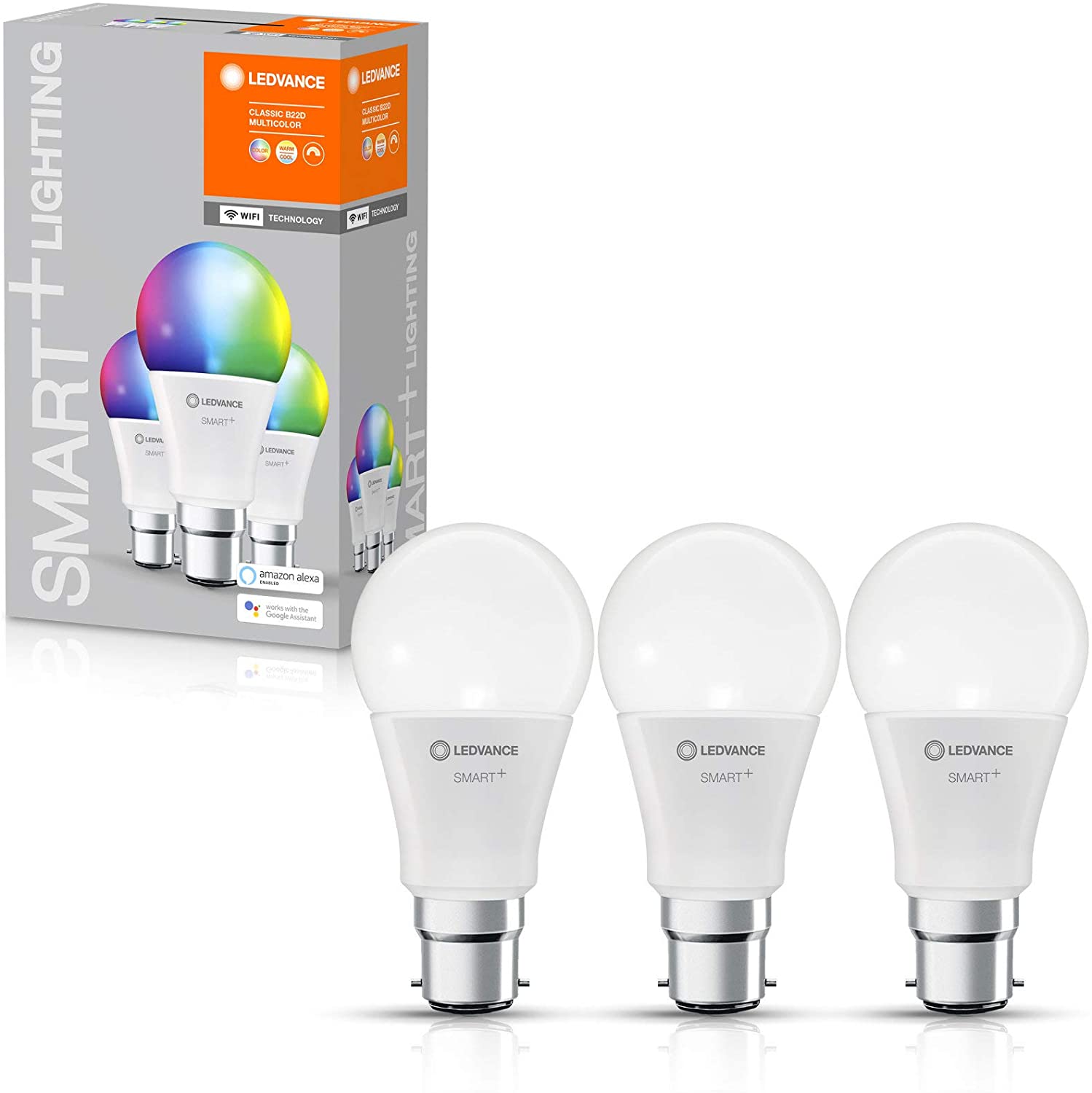 LEDVANCE Smart LED Lamp with Wi-Fi Technology - 3 Pack