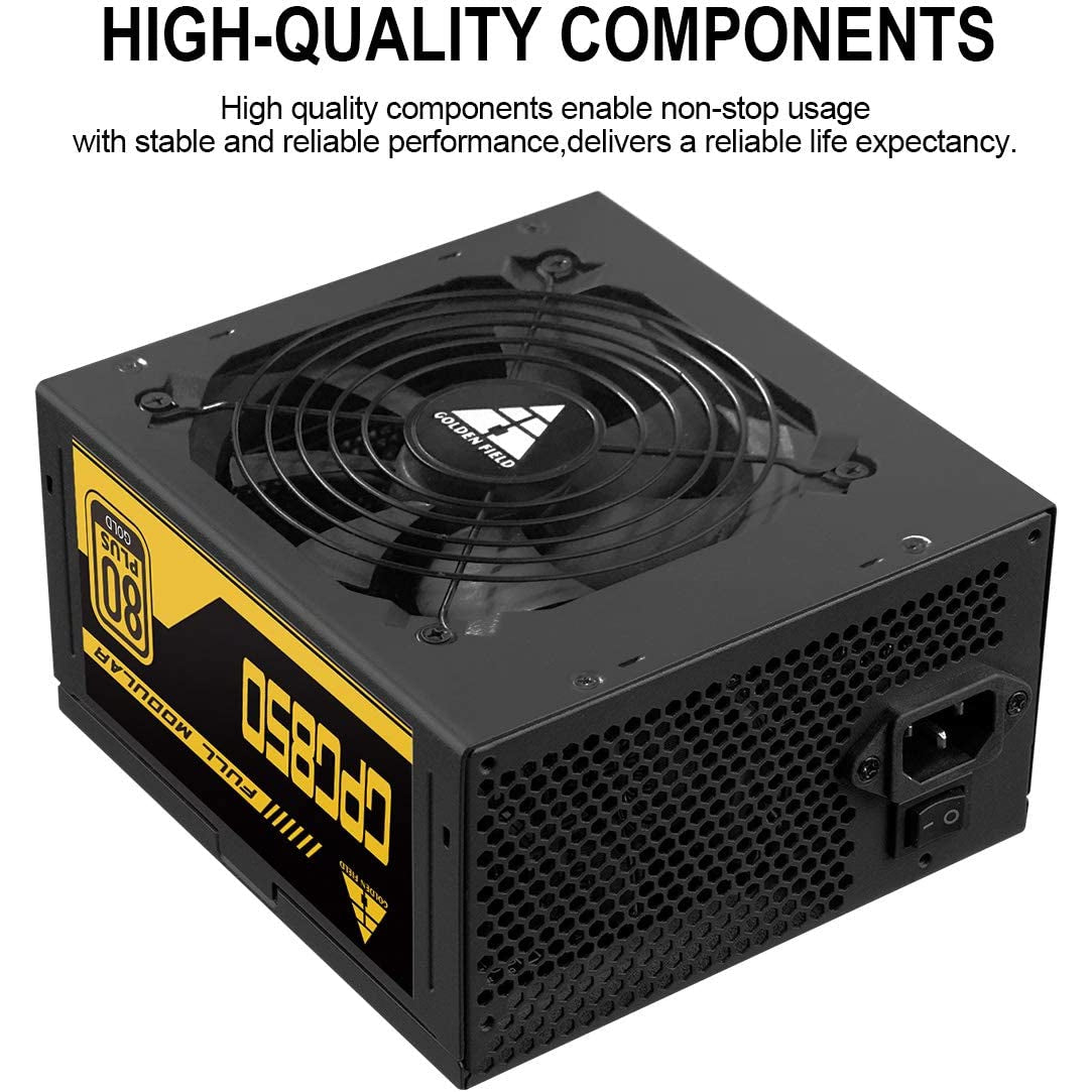 GOLDEN FIELD GPG 80+ Gold 850W Alimentation PC, Modulaire Complet
