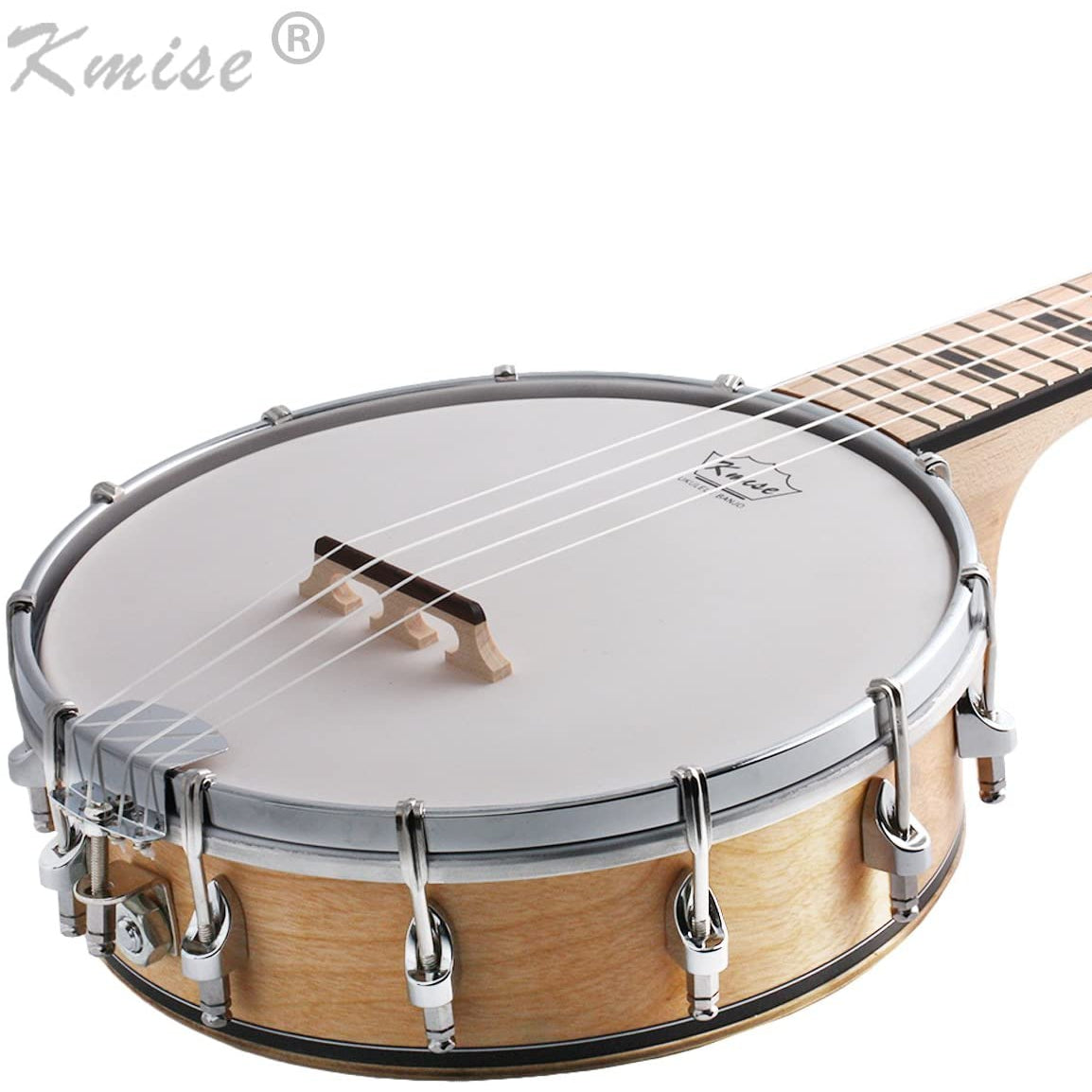 Kmise Banjo Ukulele 4 String Concert Banjo