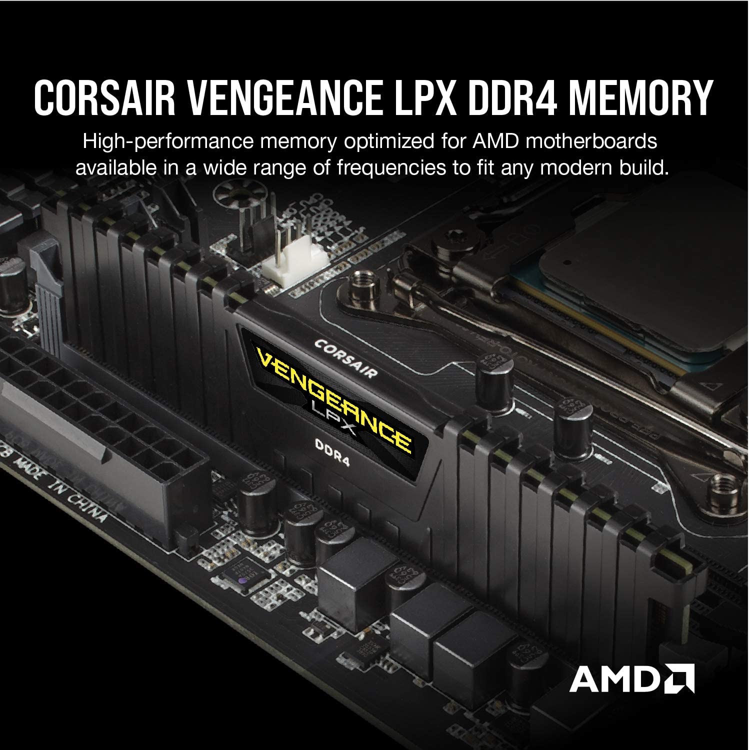 Corsair VENGEANCE LPX 16GB (2 X 8GB) DDR4 DRAM 3200MHZ (CMK16GX4M2B3200C16B) - Black