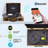 VIFLYKOO C5 Record Player Vinyl Turntable with 3-speed 33/45/78 RPM Bluetooth Vinyl LP Player