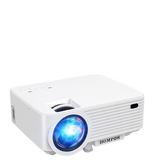 Hompow T25 Mini Projector, Portable Video Projector with 6000 Lux, 1080P Supported, 240" Display