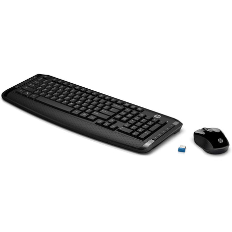 HP Wireless Keyboard and Mouse 300 Combo [UK Layout], Black