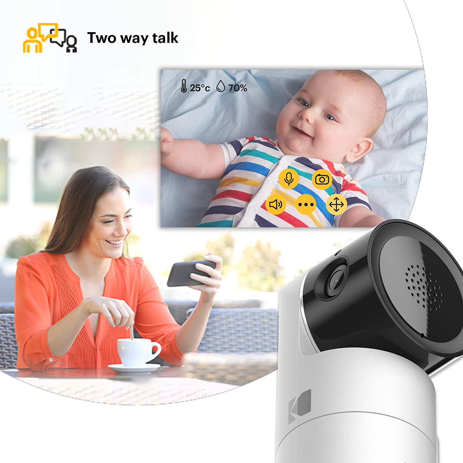 Kodak Cherish C525 Wi-Fi Video Baby Monitor