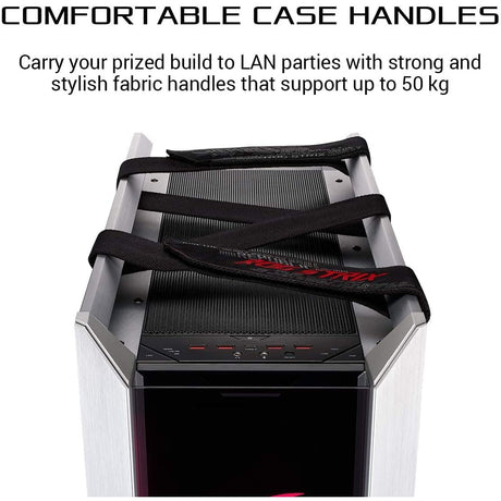 Asus Rog Strix Helios GX601 White Edition RGB Mid-Tower Computer Case for ATX/EATX Motherboards with tempered glass