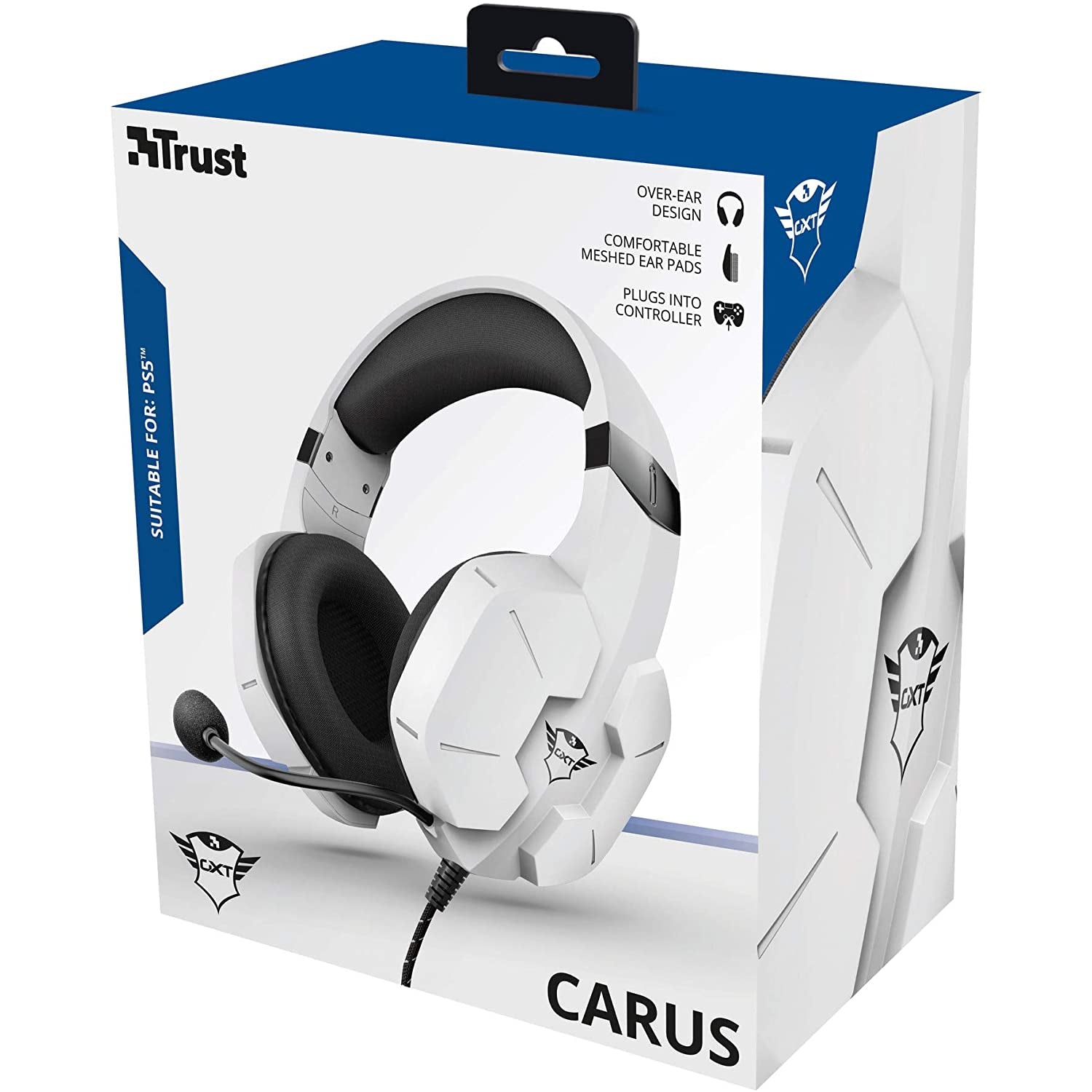 Trust Gaming Headset GXT 323W Carus with Microphone (PS5) - White and Black