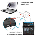 Depusheng U4 Audio Mixer 4-CHANNEL USB Audio Interface Audio Mixer