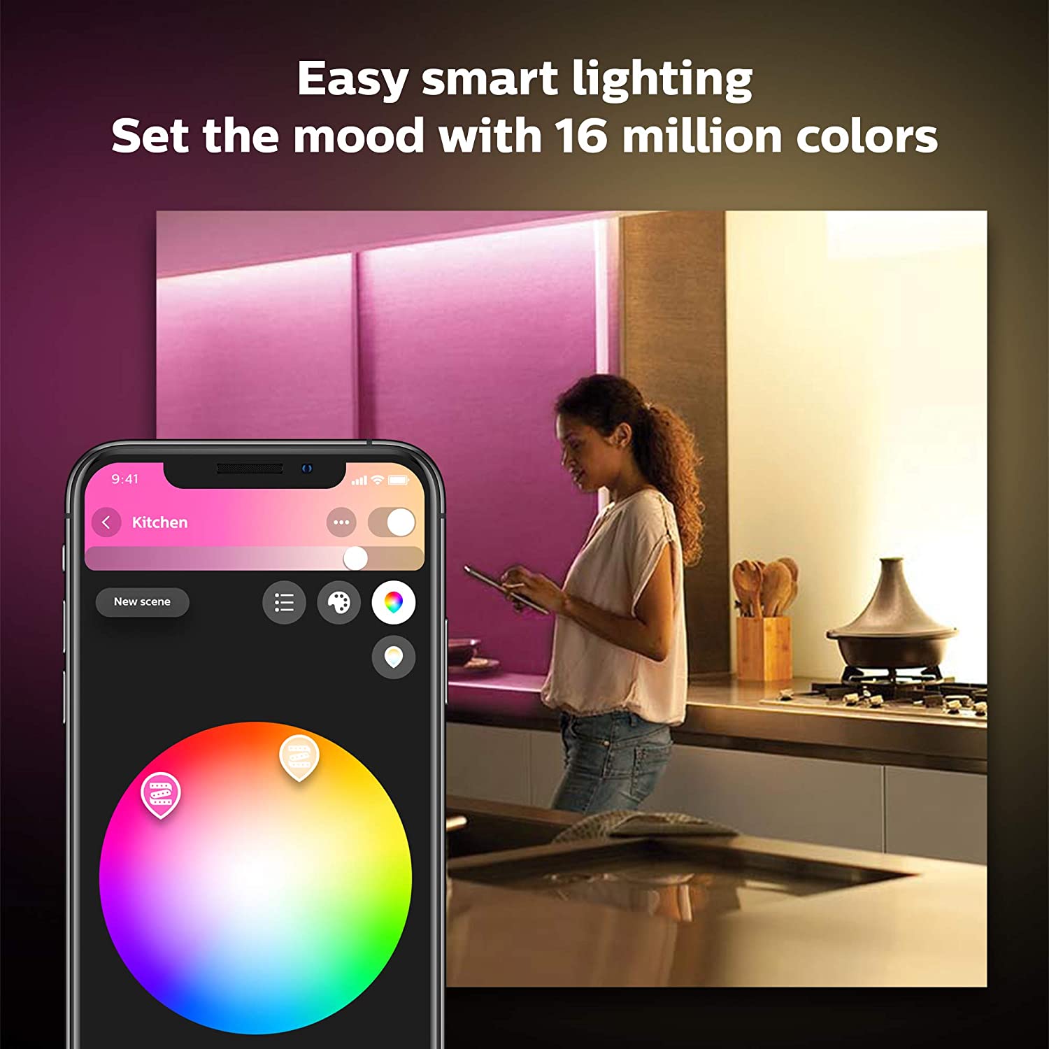 Philips Hue Lightstrip Plus 1M with Bluetooth - White and Colour Ambiance - Refurbished Excellent