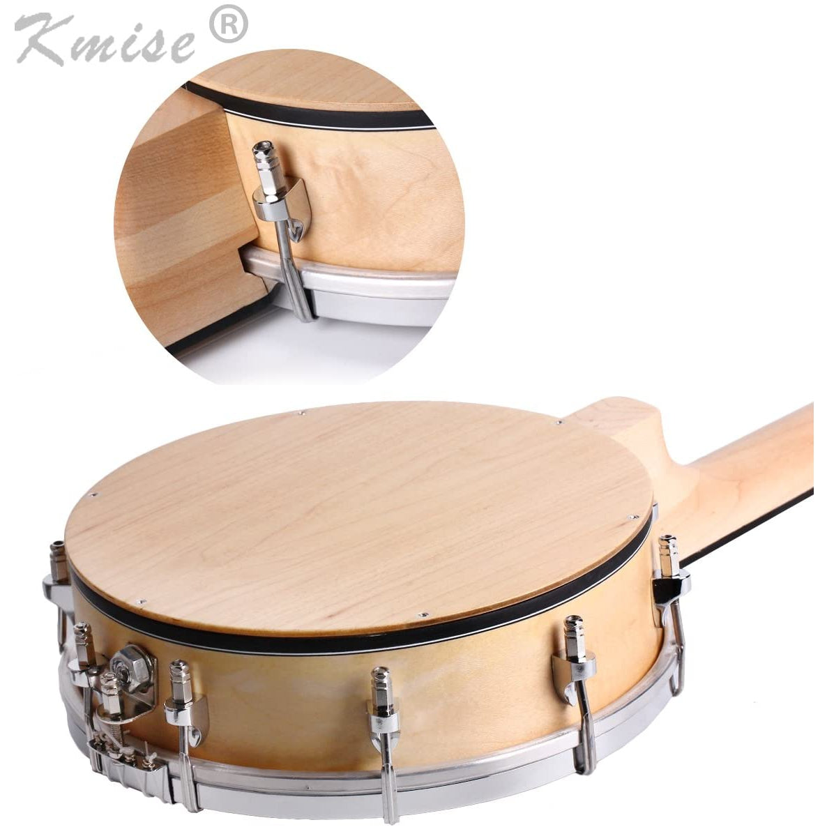 Kmise Banjo Ukulele 4 String Concert Banjo