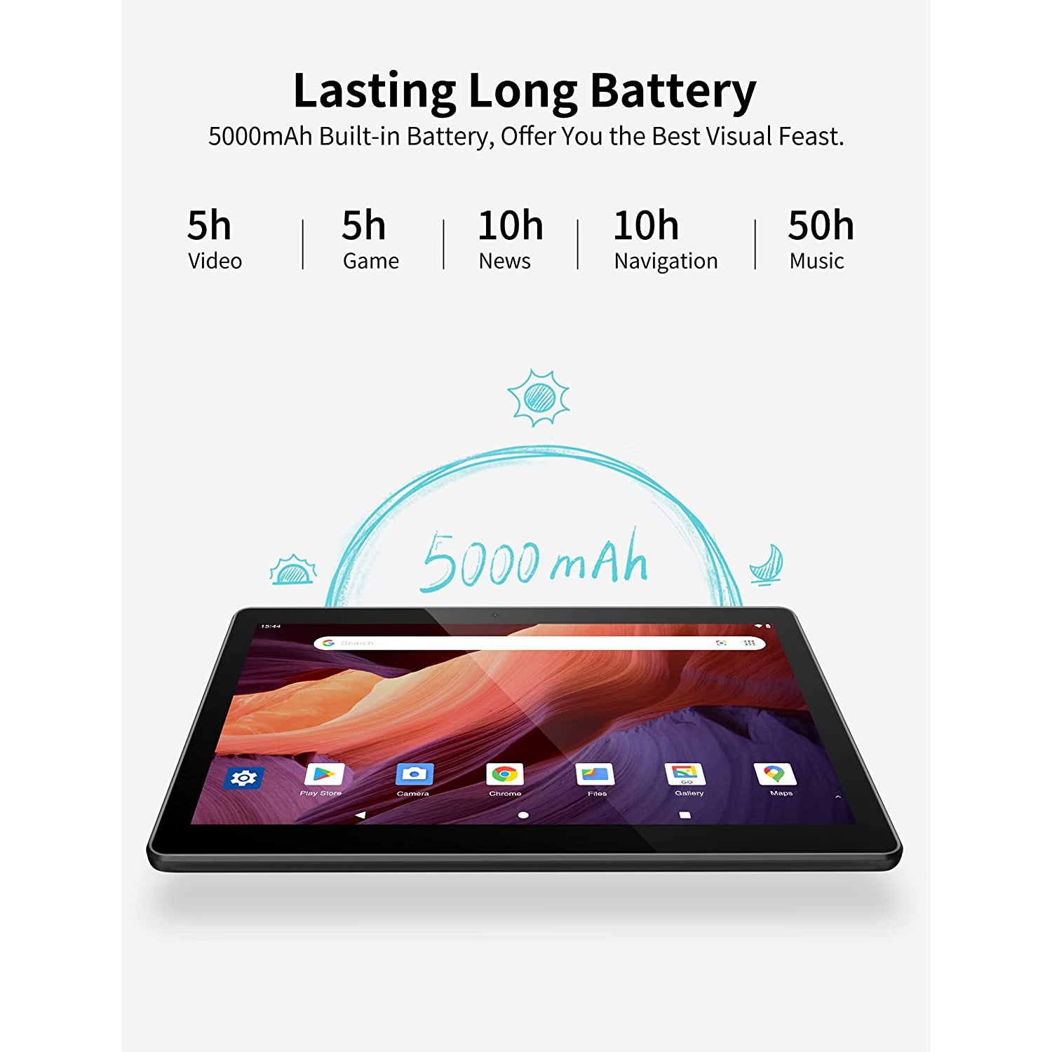Voger PriorPad X100 Tablet 10 inch, IPS HD Display, Android 10.0, 2GB RAM, 32GB