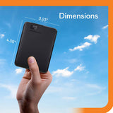 Western Digital 5 TB Elements Portable External Hard Drive - USB 3.0, Black