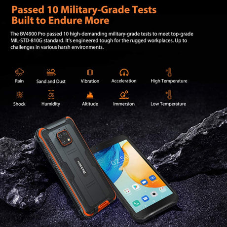 Blackview BV4900 Pro Rugged Android 4GB Ram 64GB Waterproof Smart Phone, Black