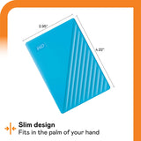 Western Digital My Passport Portable Hard Drive - 2 TB, Blue