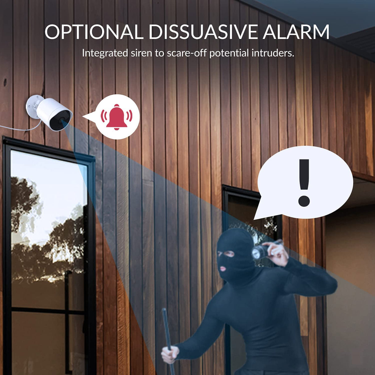 YI Outdoor Camera 1080p, Security Camera IP65 Waterproof, IP Camera With Wifi - White