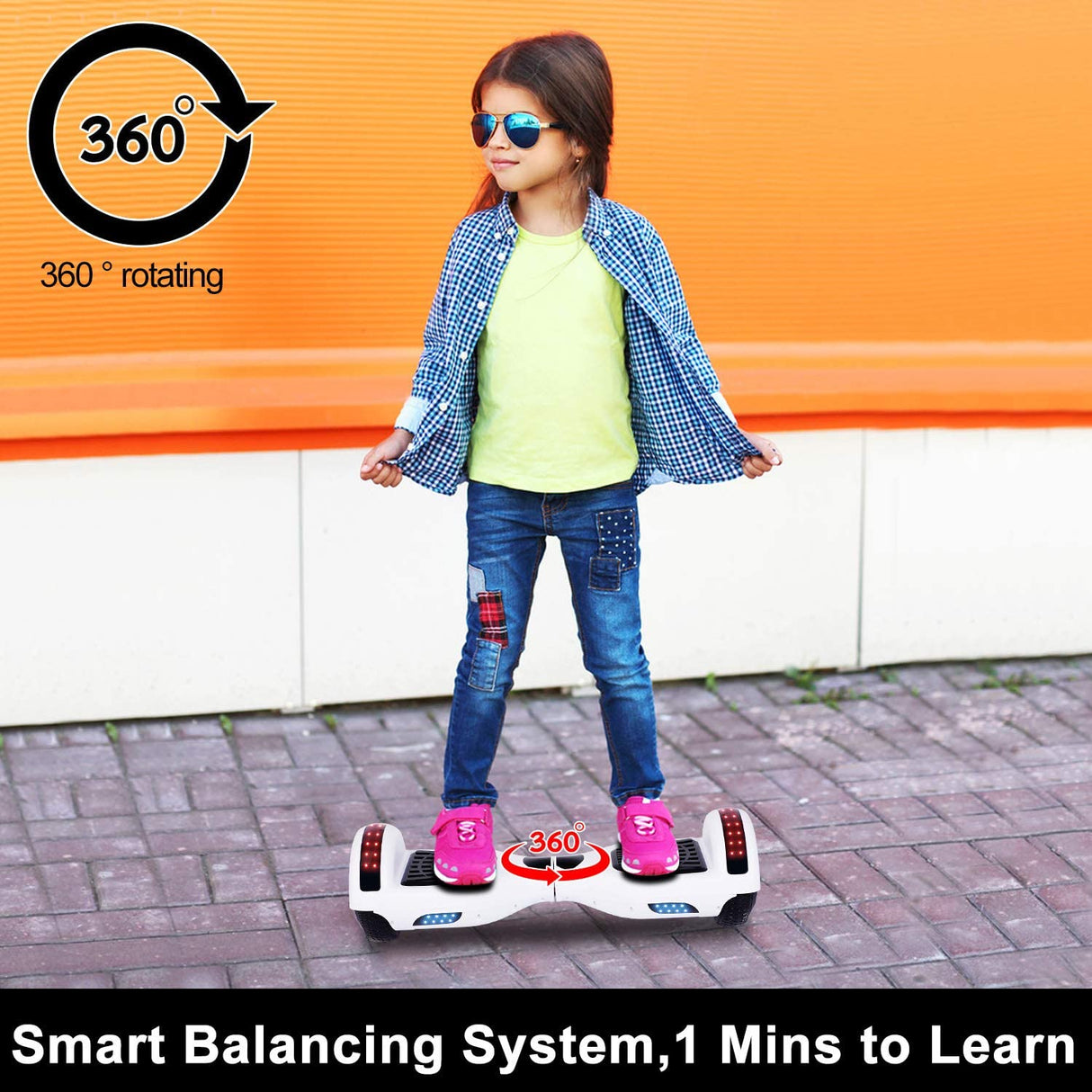 YHR Hoverboard, Self-Balancing Electric Scooter with LED Lights, 6.5" Hover Scooter