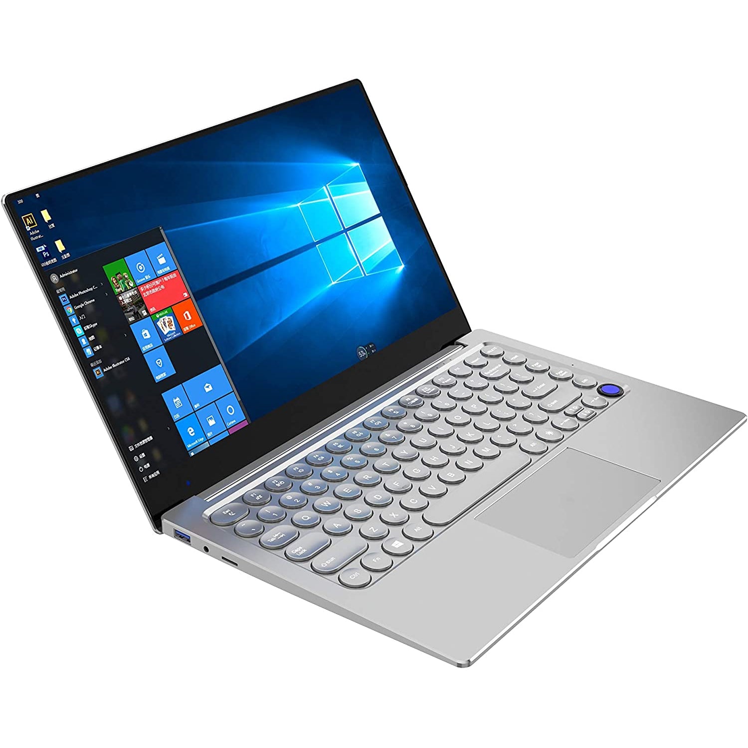Franktech F145S Laptop, 14.1" NanoEdge Display, Intel Celeron Dual Core, 1.8GHZ, 8GB RAM, 256GB SSD, Silver