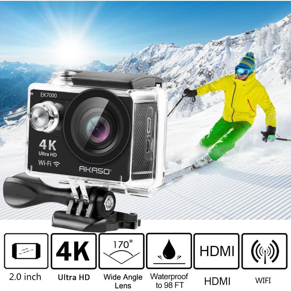 AKASO EK7000 SE 4K Waterproof Action Camera with Remote Black