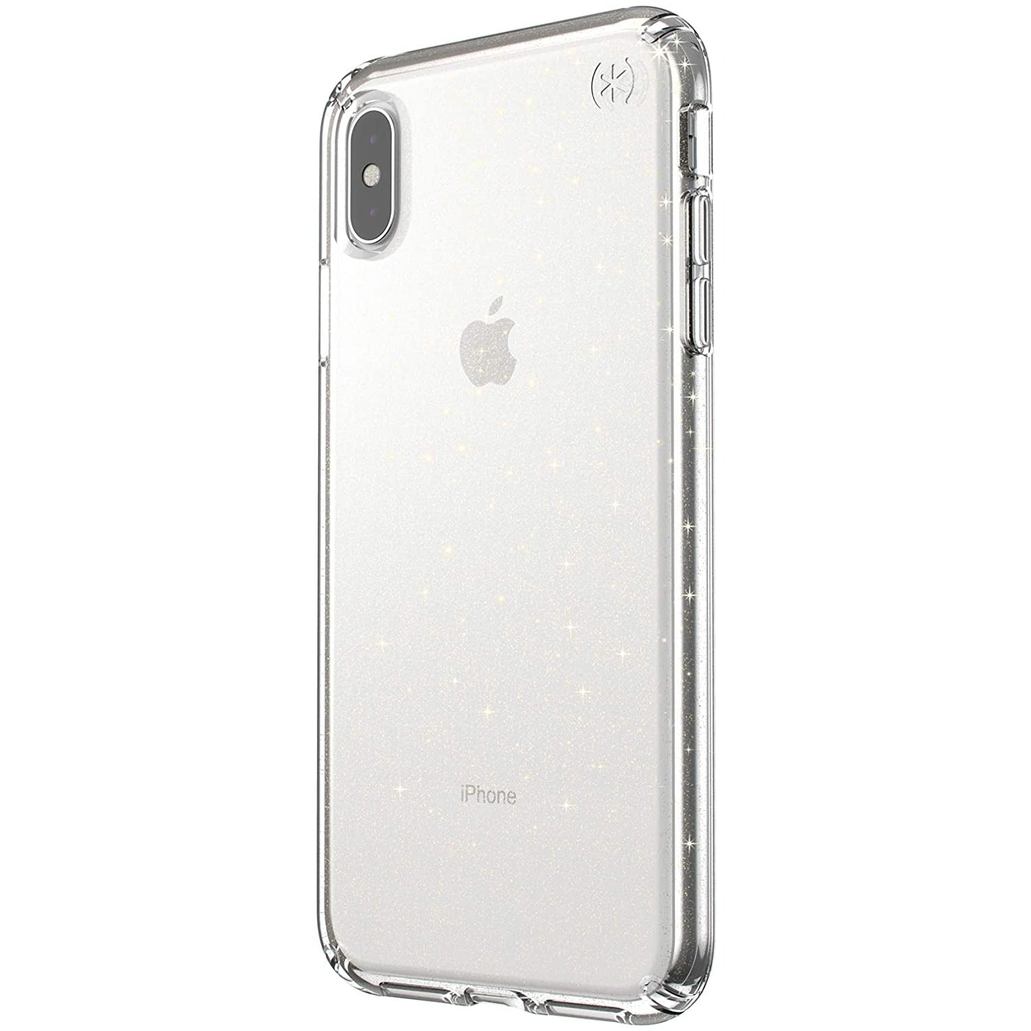 Speck Presidio Clear & Glitter Case for iPhone XS Max - Clear/Gold Glitter