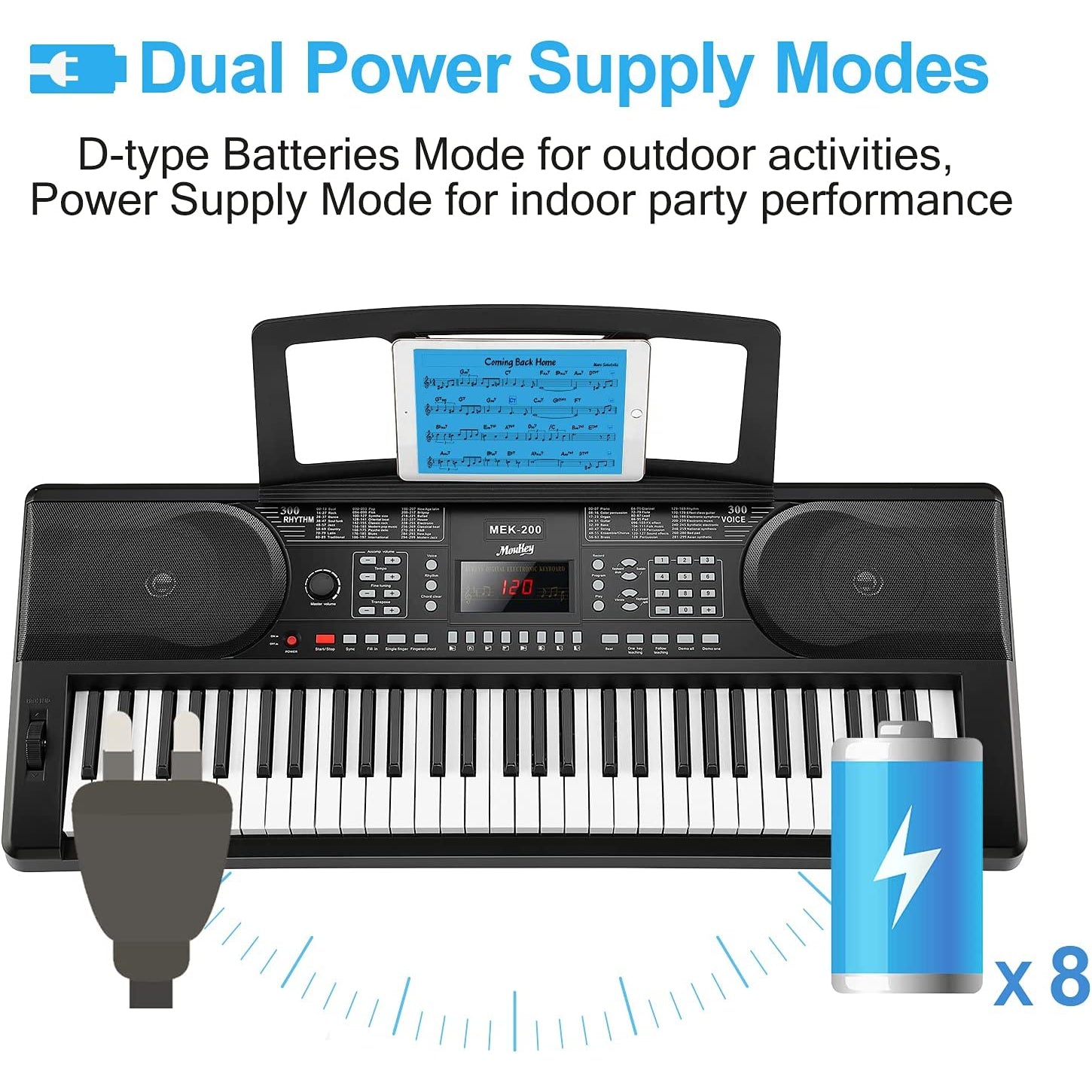 Moukey MEK200 61 Key Keyboard Piano Kit