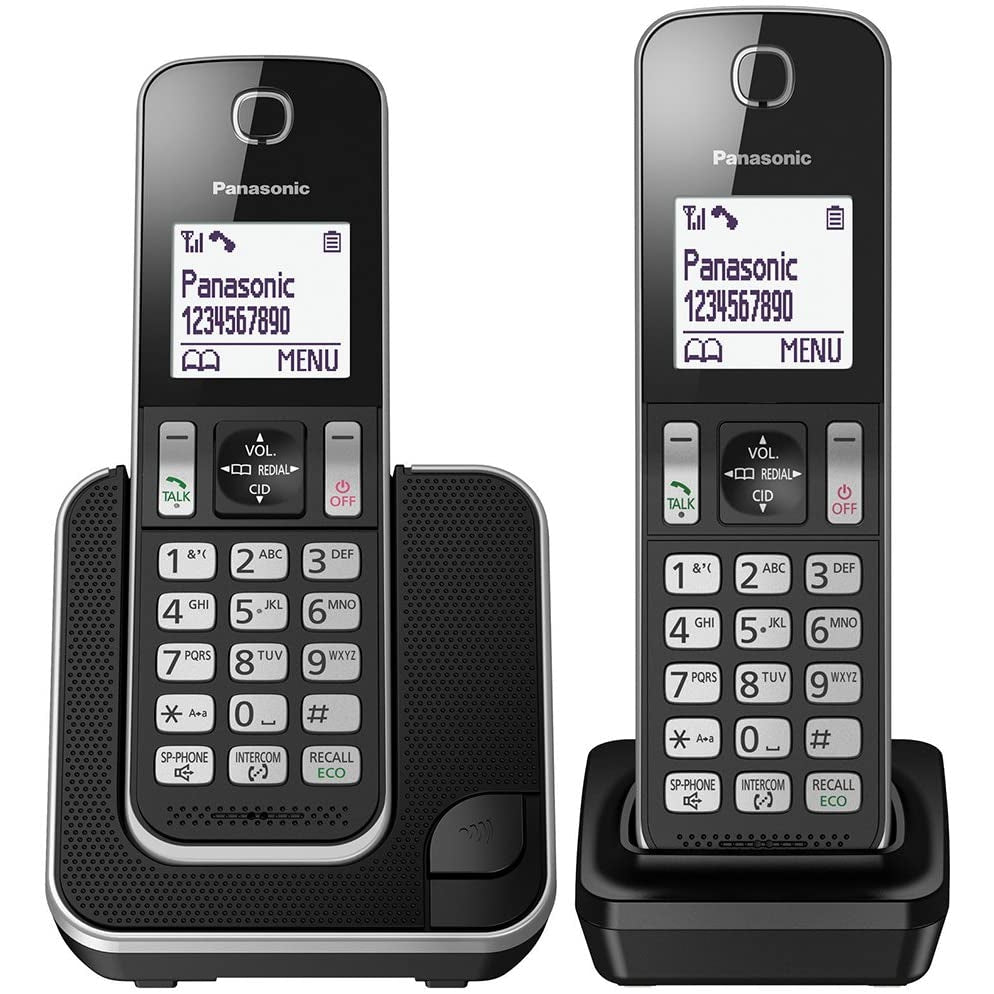 Panasonic KX-TGD312EB Cordless Home Phone - Black / Silver