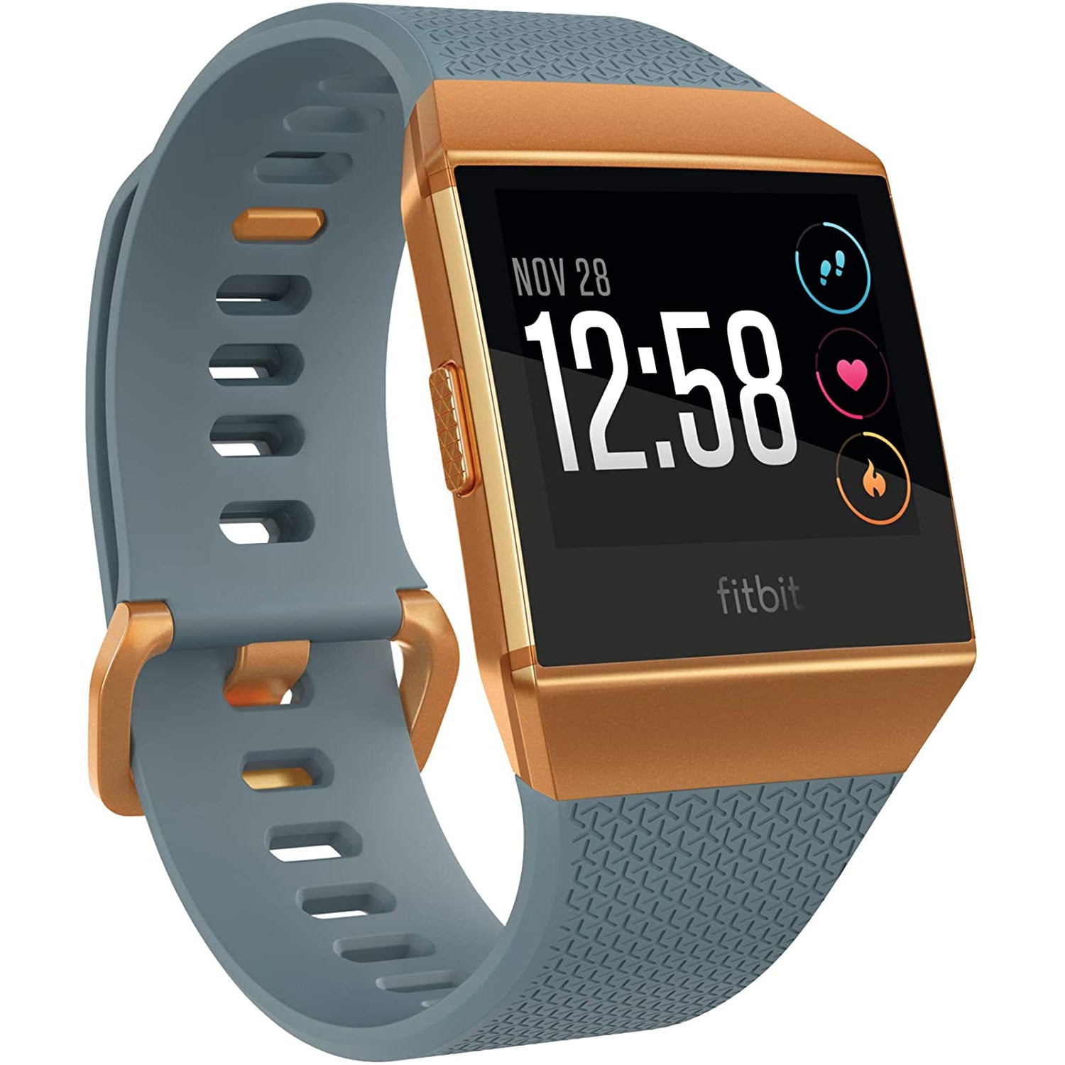 Fitbit Ionic Health & Fitness Smartwatch (GPS) with Heart Rate, Swim Tracking & Music-Slate Blue/Burnt Orange