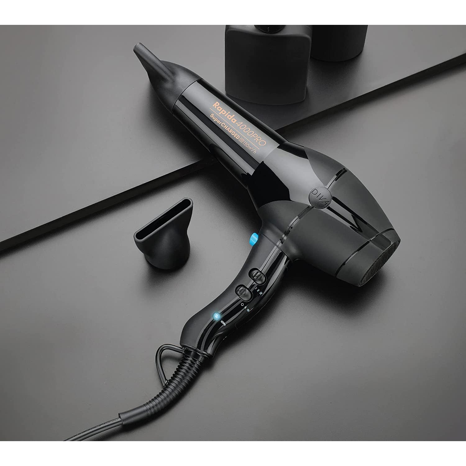 Diva Pro Styling Rapida 4000 Pro Hair Dryer - Black