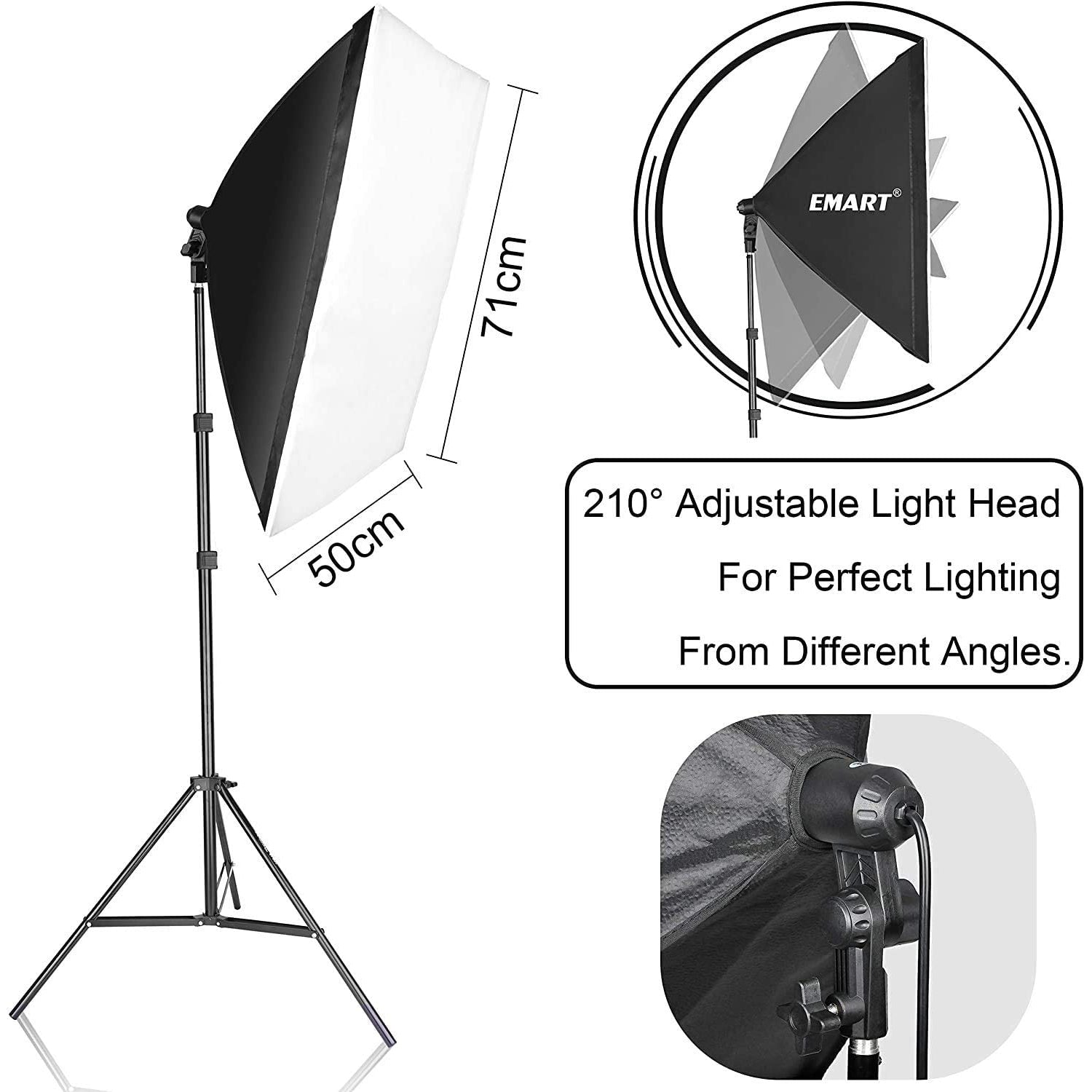 Emart Lighting Kit with Sandbags, Photo Bulbs & Continuous Light Equipment For Portraits