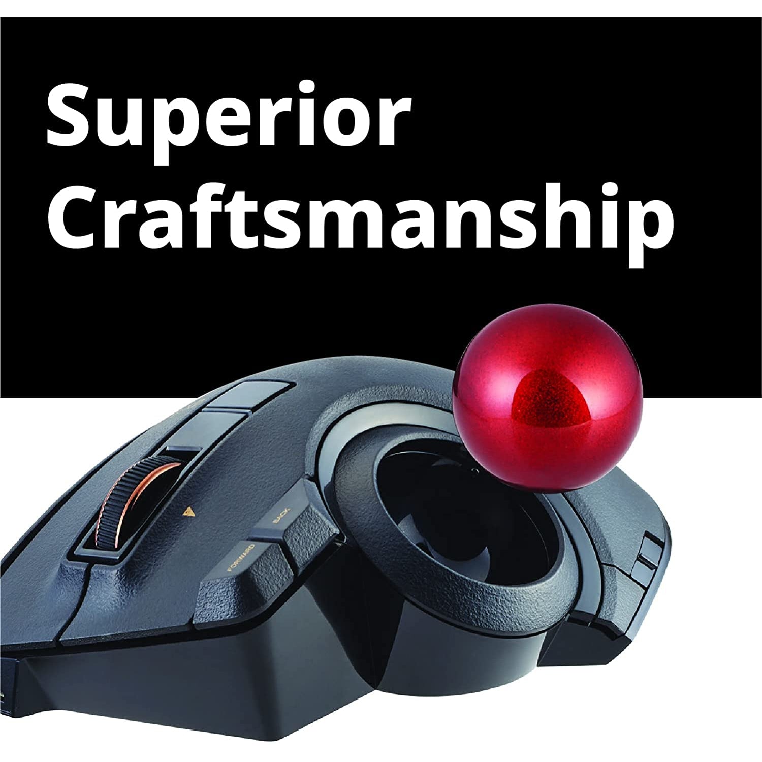 Elecom Wired / Wireless / Bluetooth Thumb-operated Trackball Mouse, 8-Button Function with Smooth Tracking, Precision Optical Gaming Sensor