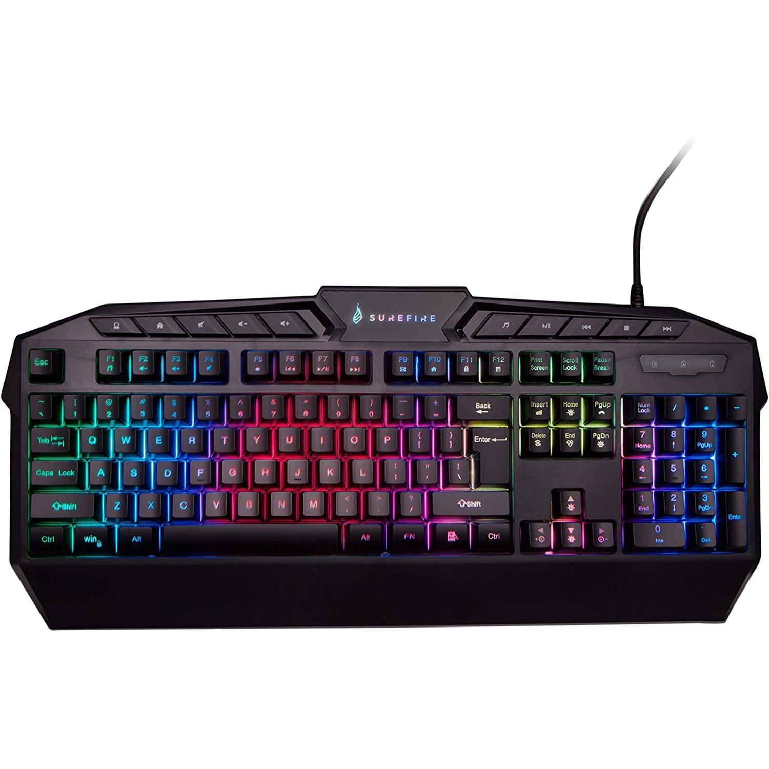 Surefire KingPin RGB Gaming Multimedia QWERTY Keyboard - New