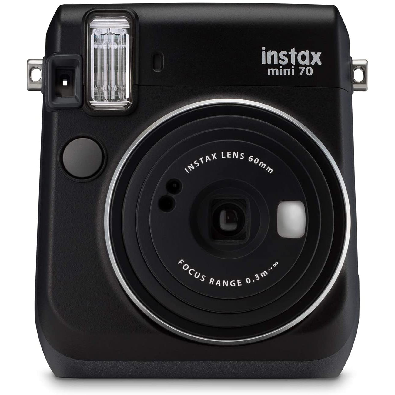 Fujifilm Instax Mini 70 Instant Camera, Selfi Mode, Built-In Flash & Hand Strap, - Black - Refurbished