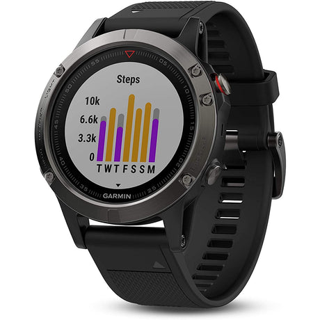 Garmin Fenix 5 Multisport GPS Watch with Outdoor Navigation and Wrist-Based Heart Rate, Slate Grey