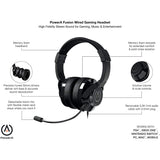 PowerA FUSION Wired Gaming Headset with Mic - Black - New