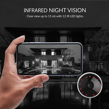 YI Outdoor Camera 1080p, Security Camera IP65 Waterproof, IP Camera With Wifi - White