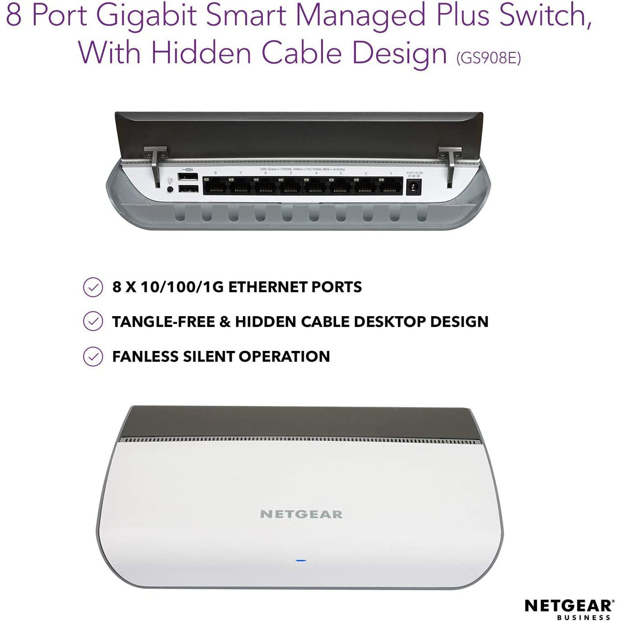 Netgear 8-Port Gigabit Ethernet Smart Managed Plus Switch