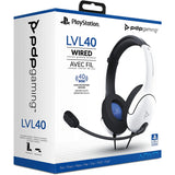PDP LVL40 Wired Stereo Gaming Headset for PlayStation - White/Black - Refurbished Pristine