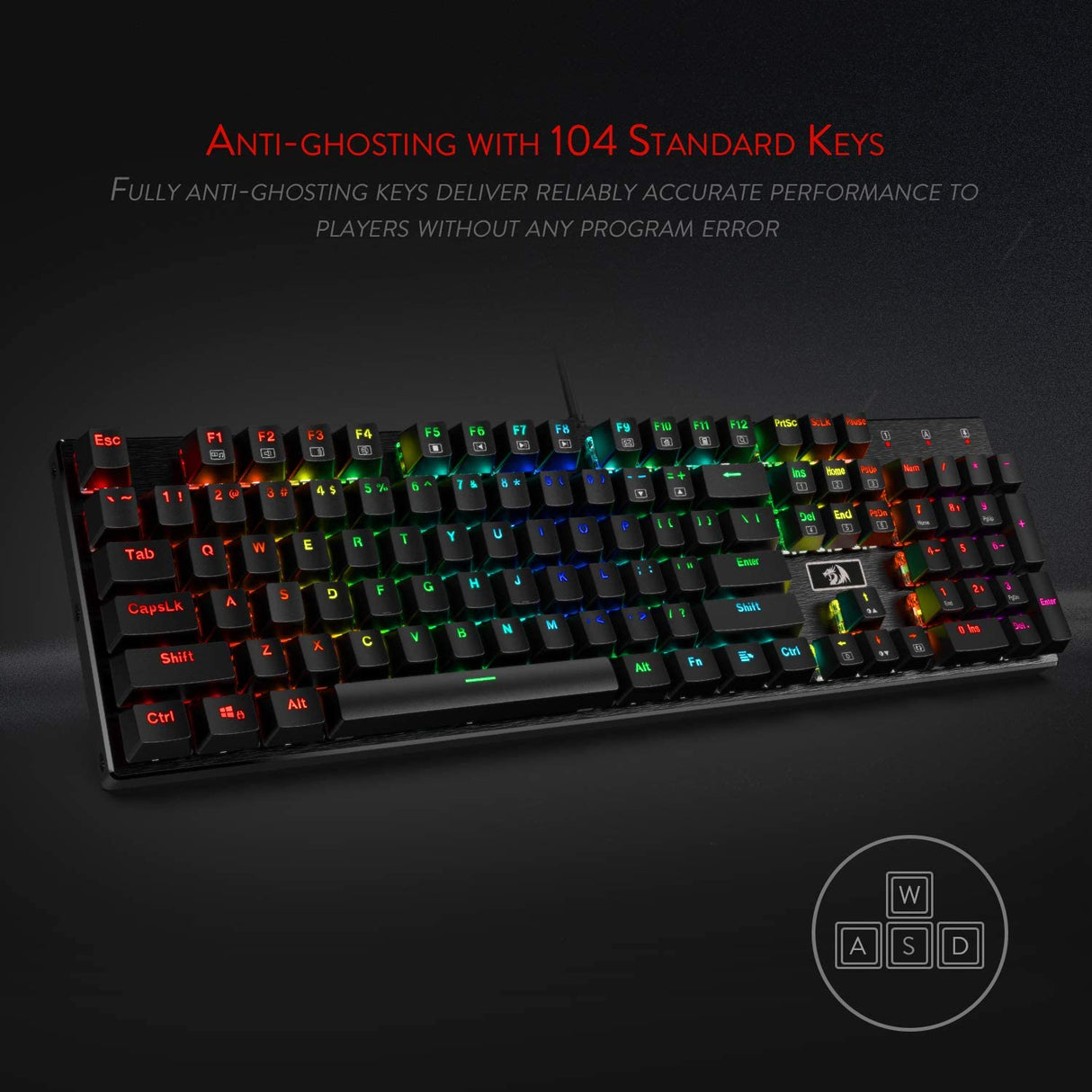 Redragon K556 RGB LED Backlit Wired Mechanical Gaming Keyboard