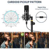 Mayoga USB Microphone 192kHz/24bit Condenser Cardioid Mic Kit