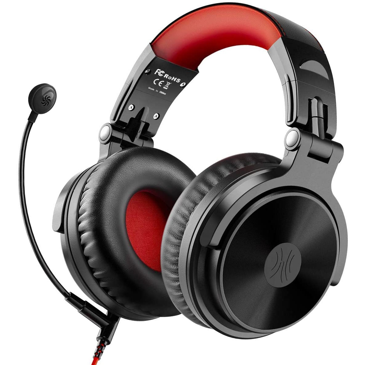 OneOdio Gaming Stereo Headset with Boom Mic Y80B - Black/Red