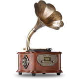 LuguLake Turntable Belt-Drive Retro Record Player